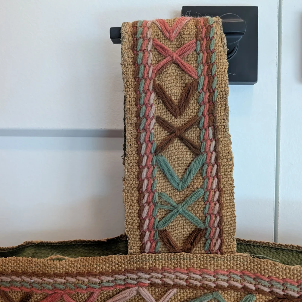 Bohemian Boho Multicolor Embroidered Woven Tote Bag